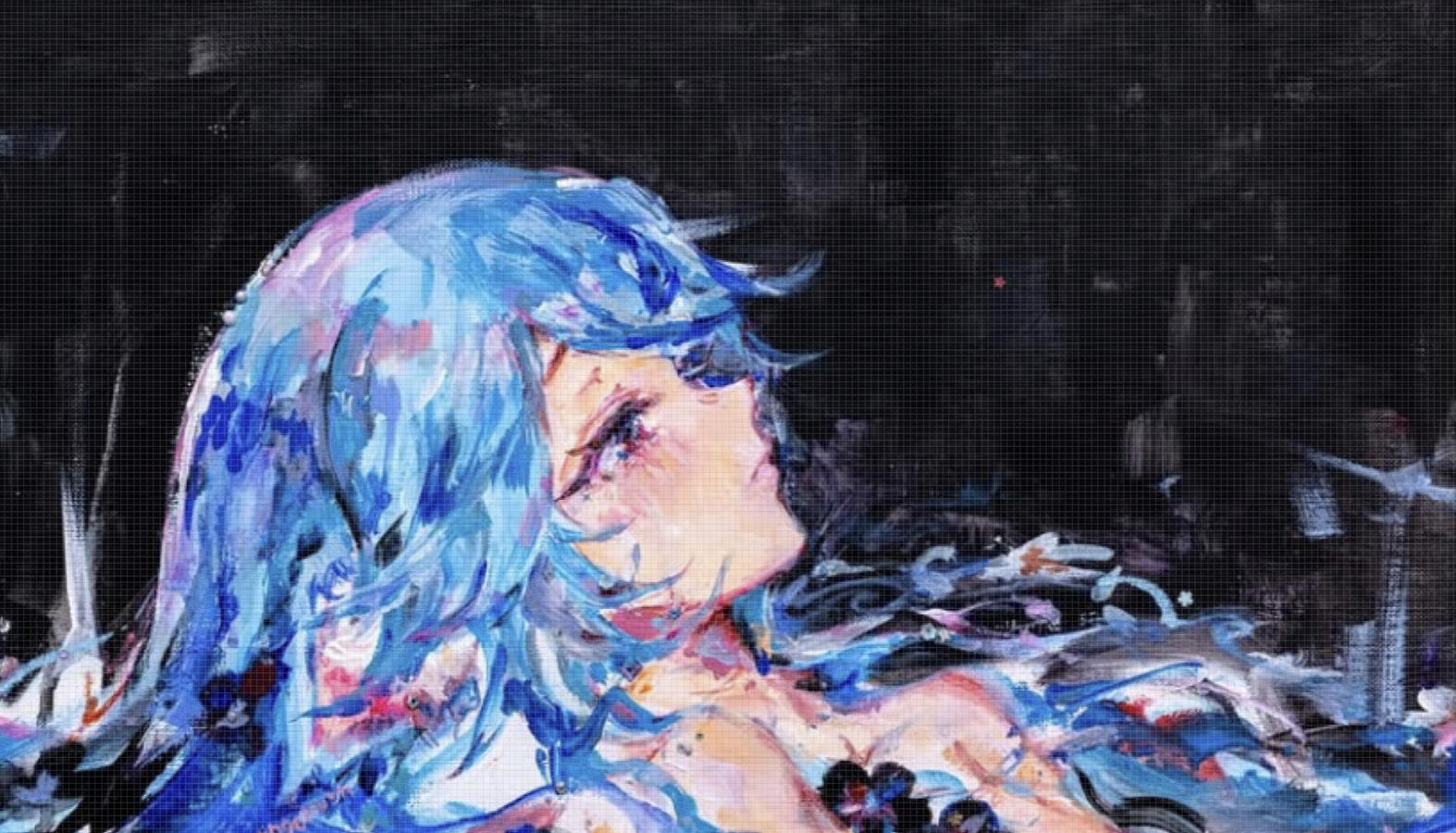 À mes, gouache sur toile, 55 x 33 cm, 2025