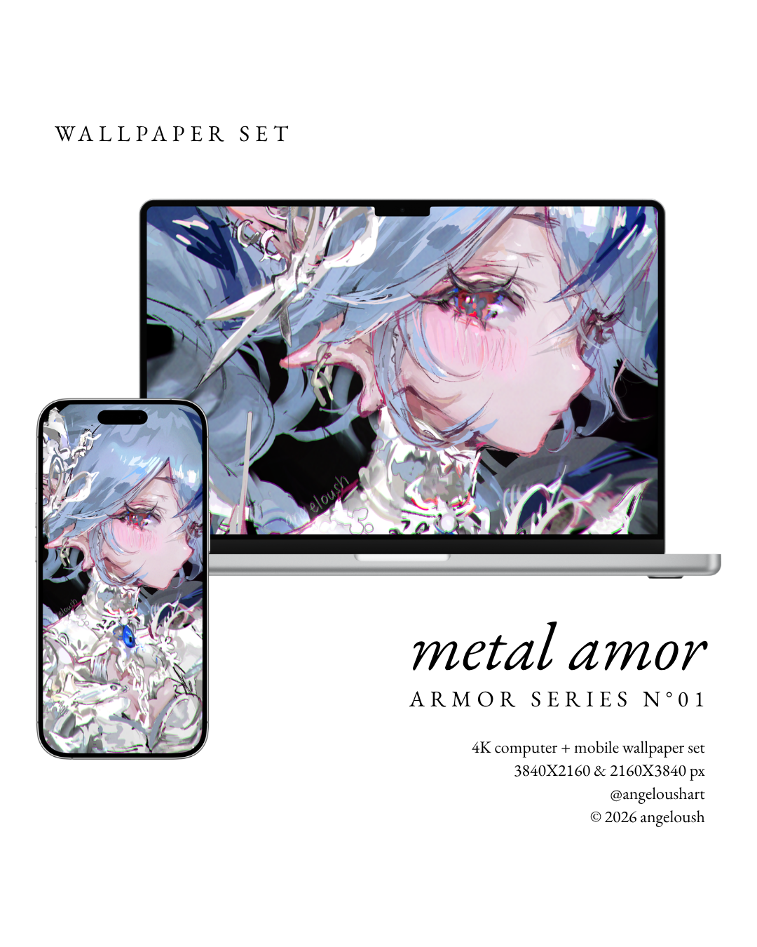 metal armor 4K wallpaper set