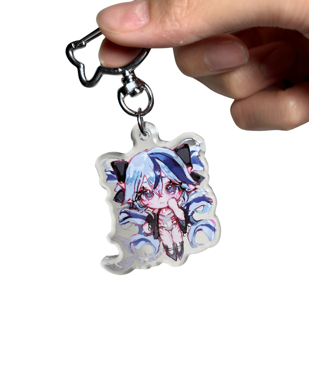 fish angeloush reference chibi keychain