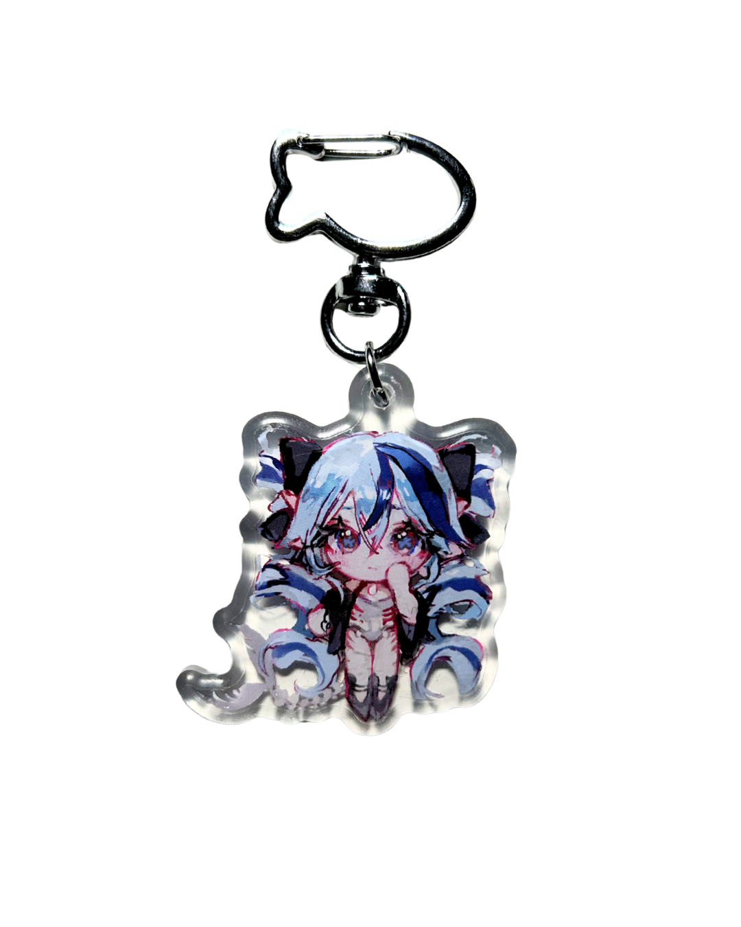 fish angeloush reference chibi keychain