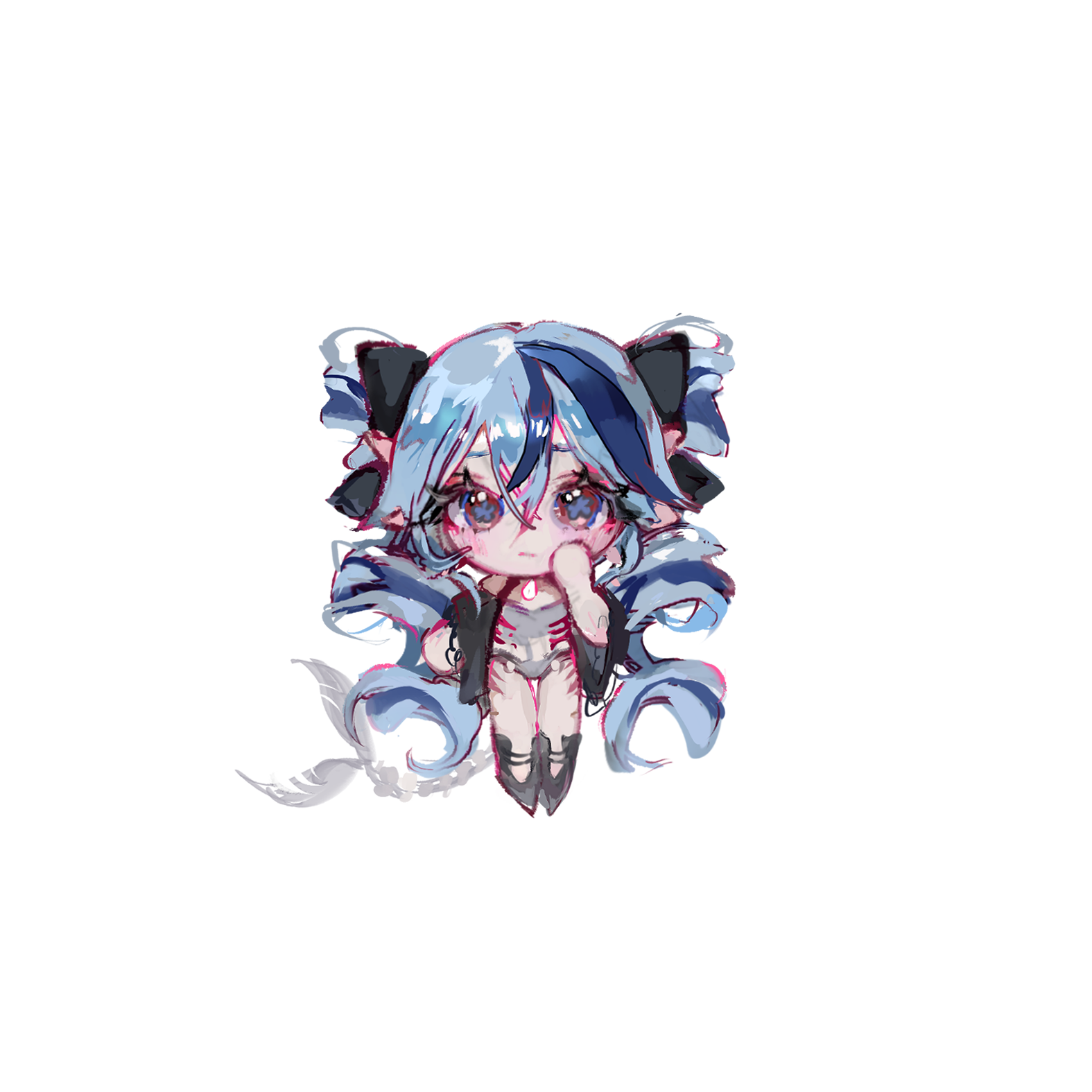 fish angeloush reference chibi keychain