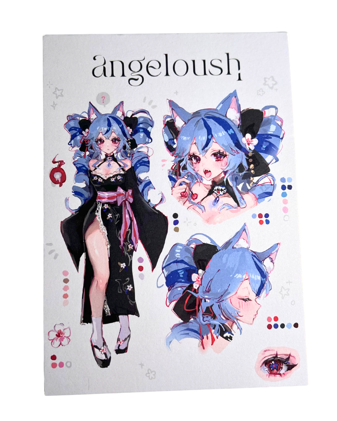 fox angeloush reference sheet A5 print