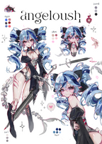 fish angeloush reference sheet A5 print