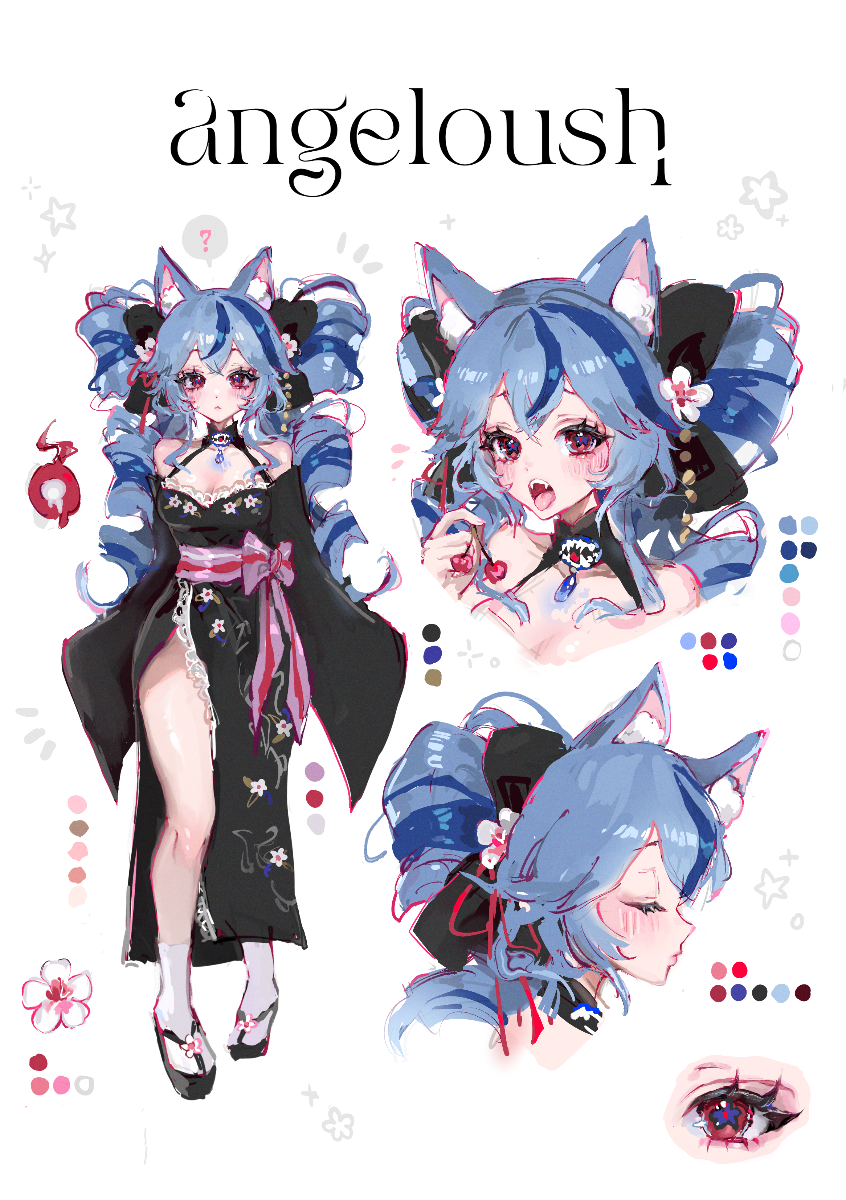 fox angeloush reference sheet A5 print