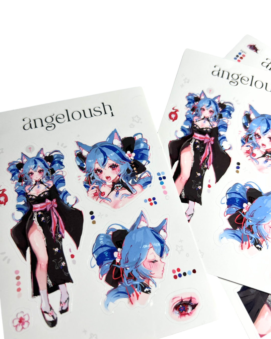 fox angeloush reference A6 sticker sheet