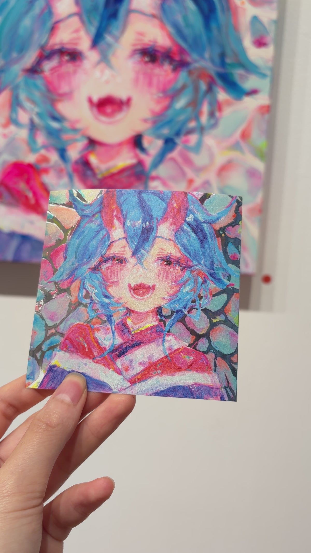 myths and monsters holographic + UV large stickers