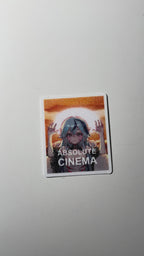 absolute cinema glitter sticker