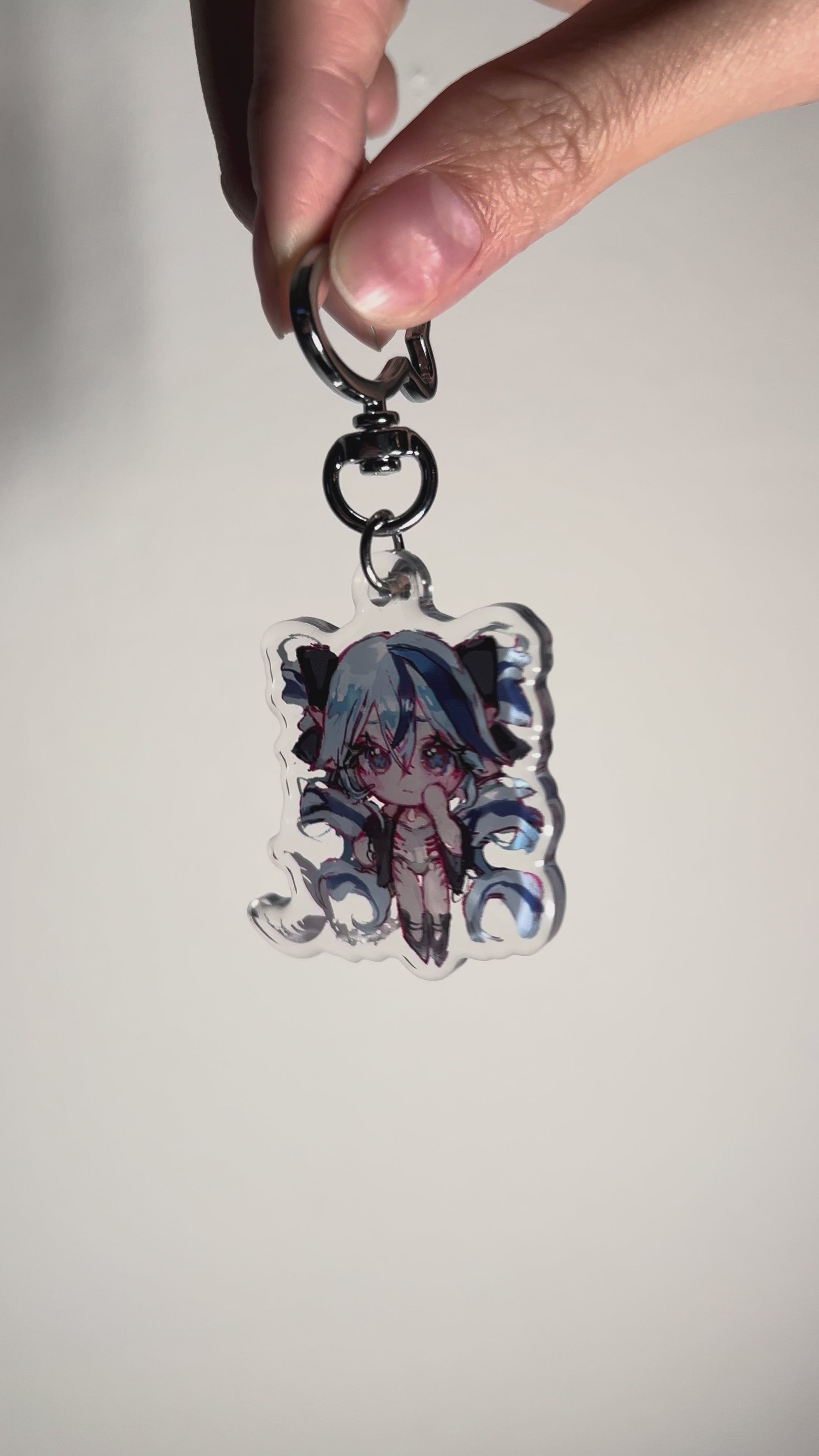 fish angeloush reference chibi keychain