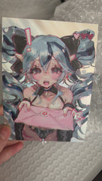 "will you join my mail club?" holographic + UV A6 print