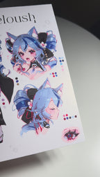 fox angeloush reference sheet A5 print