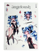 fish angeloush reference A6 sticker sheet