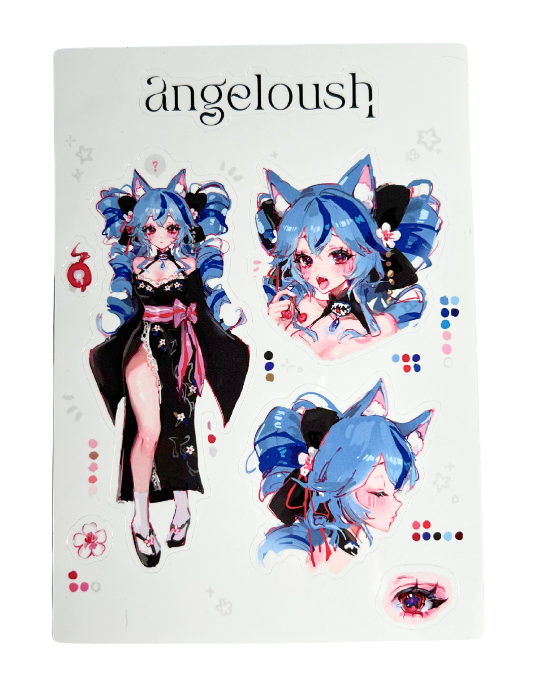 fox angeloush reference A6 sticker sheet