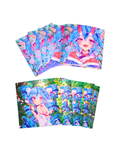 myths and monsters holographic + UV large stickers