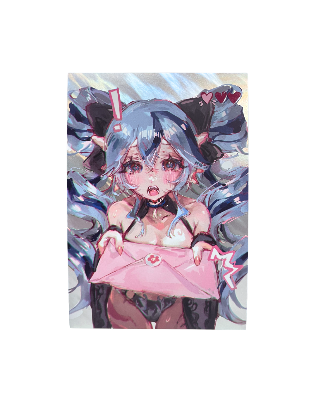 "will you join my mail club?" holographic + UV A6 print