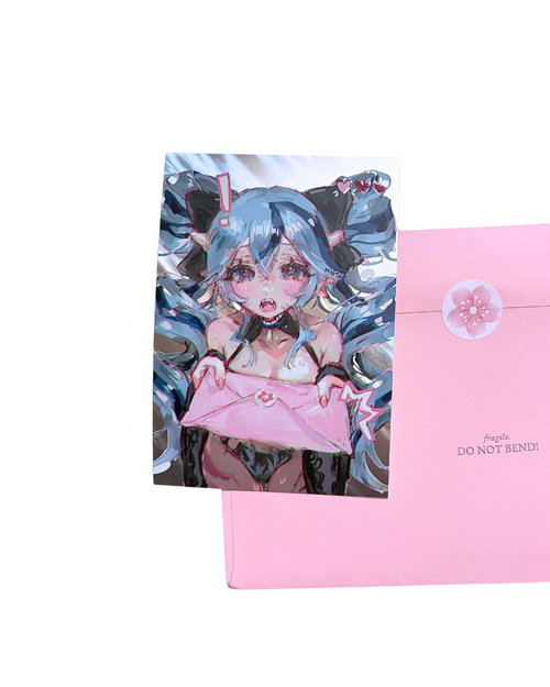 "will you join my mail club?" holographic + UV A6 print